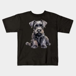 Puppy Giant Schnauzer Kids T-Shirt